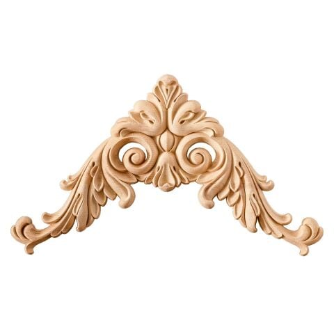 Köşe Aplik Dekoratif Aksesuar Boyanabilir İşlemeli Ahşap  25x25x1,7 cm OKA09