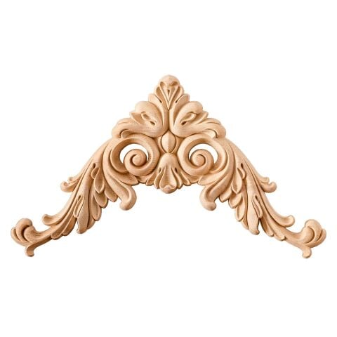 Köşe Aplik Dekoratif Aksesuar Boyanabilir İşlemeli Ahşap  25x25x1,7 cm OKA09