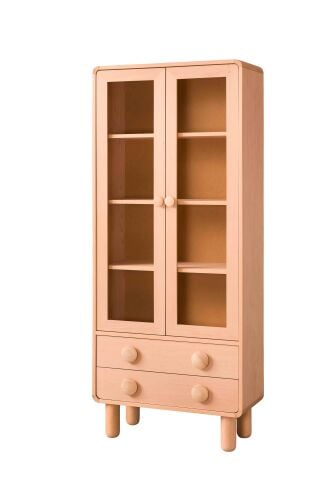 BOHEM ÇEKMECELI CAMLI KITAPLIK