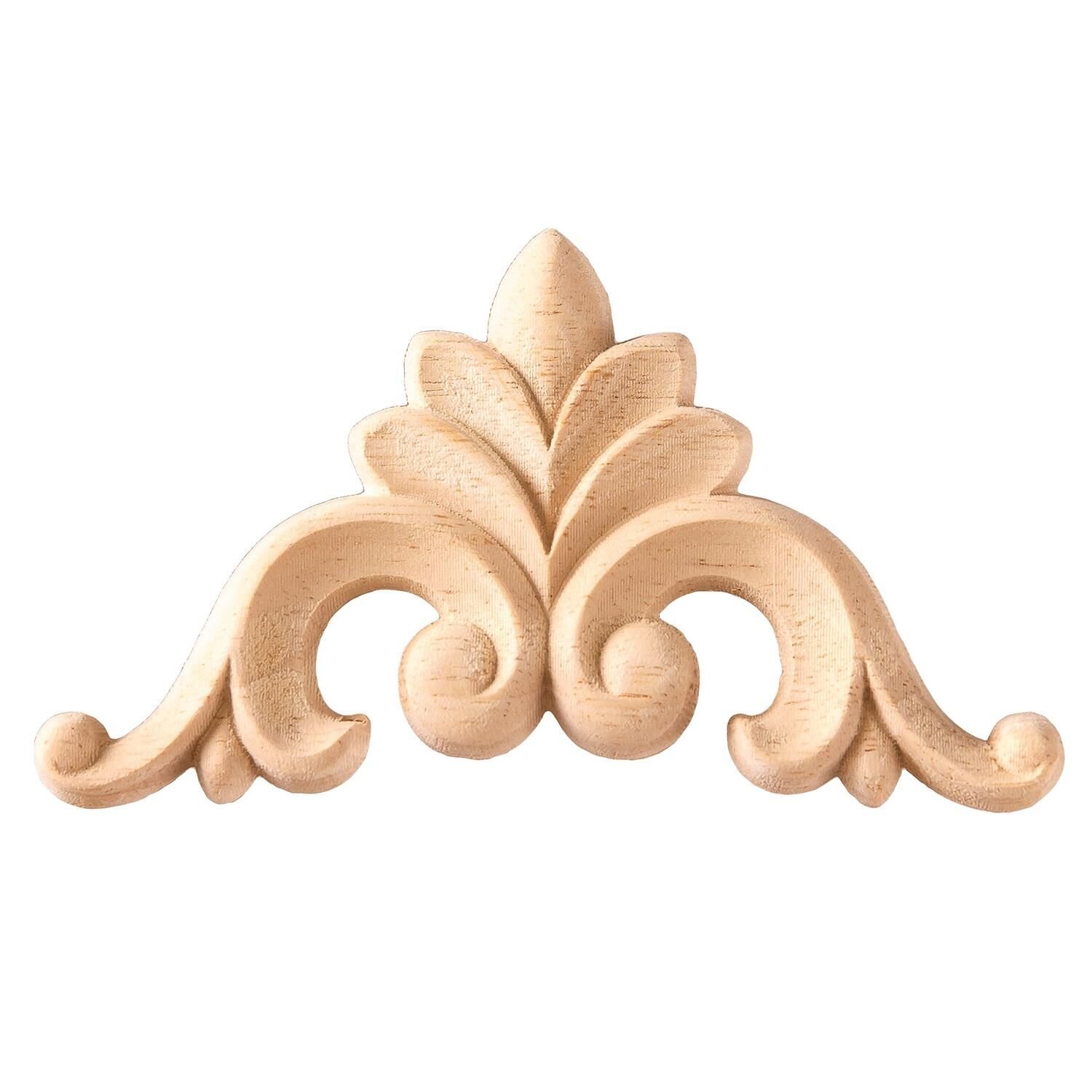 Köşe Aplik Dekoratif Aksesuar Boyanabilir İşlemeli Ahşap  8x8x0,8 cm  OKA11