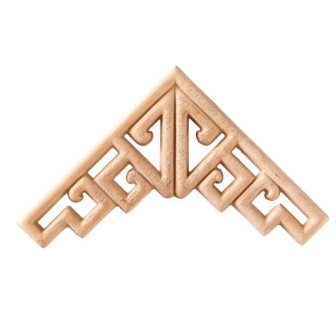 Köşe Aplik Dekoratif Aksesuar Boyanabilir İşlemeli Ahşap  12x12x0,8 cm OKA13