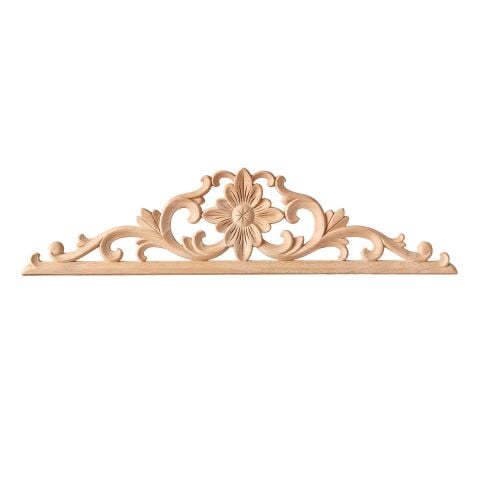 Taç Motif Aplik Oymalı Ahşap Boyanabilir Dekoratif Aksesuar 60x15x1,2  cm TAM28