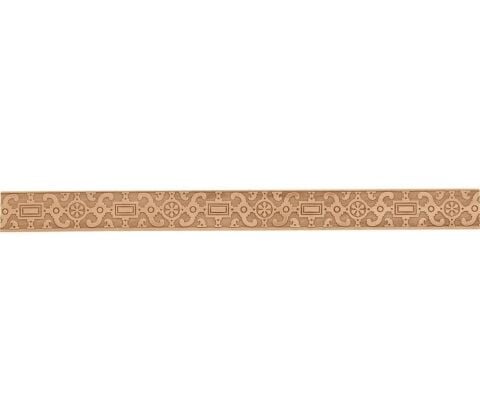 Ayous Ahşap Oyma İşlemeli Osmanlı Desenli Çıta Boyanabilir Dekoratif Aksesuar 51x8 mm  MAC32