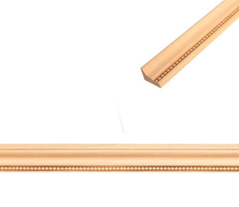 Ayous Ahşap Oyma İşlemeli Baklava Desenli Çıta Boyanabilir Dekoratif Aksesuar 70x38 mm  MAC42