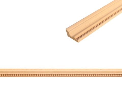 Ayous Ahşap Oyma İşlemeli Baklava Desenli Çıta Boyanabilir Dekoratif Aksesuar 42x29 mm  MAC44