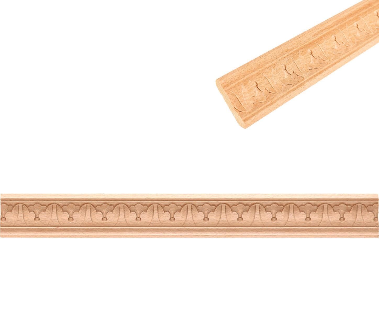 Kayın Kartonpiyer Taç Çıta Ahşap Desenli  Dekoratif Aksesuar 60x11 mm-KT35