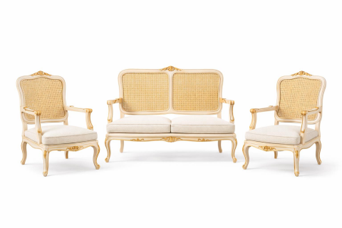 HASIRLI ITALYAN OYMALI ÇAY TAKIM 130X66X106 CM