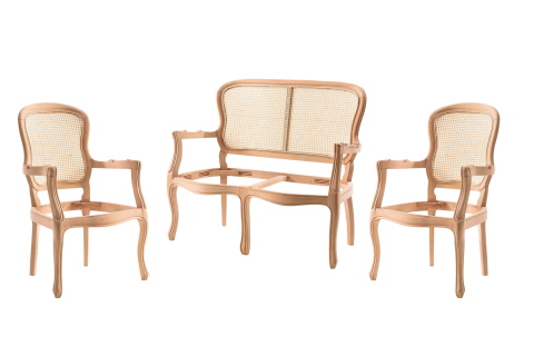 HASIRLI KLASIK ÇAY TAKIMI 120X53X100 CM