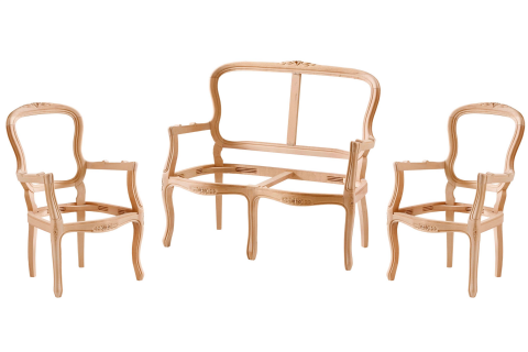ETEK OYMALI ÇAY TAKIMI 120X53X100 CM