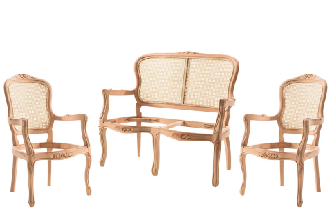 HASIRLI ETEK OYMALI ÇAY TAKIMI 120X53X100 CM