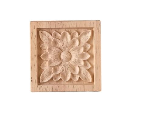 Aplik Motifli Rozet Boyanabilir Dekoratif Aksesuar  8x8x0,8 CM-OA92
