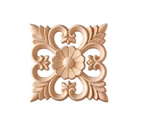 Aplik Motifli Rozet Boyanabilir Dekoratif Aksesuar 12x12x1 CM-OA69