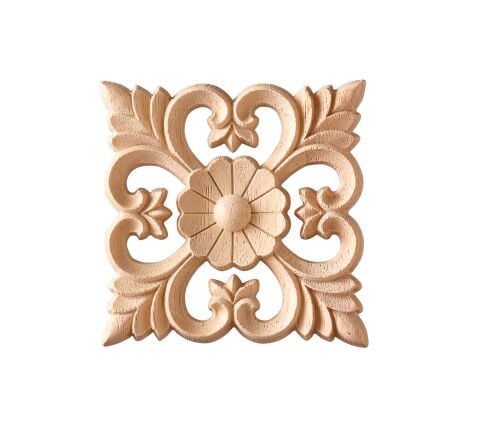 Aplik Motifli Rozet Boyanabilir Dekoratif Aksesuar 8x8x0,8 CM-OA69