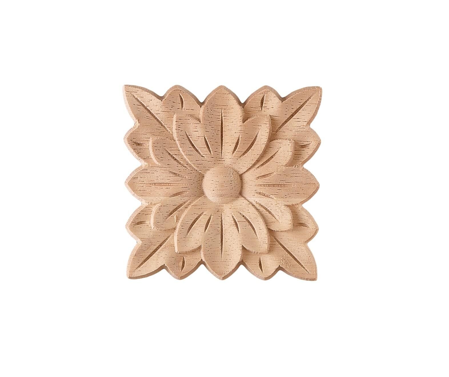 Aplik Motifli Rozet Boyanabilir Dekoratif Aksesuar 6x6x1 CM-OA174