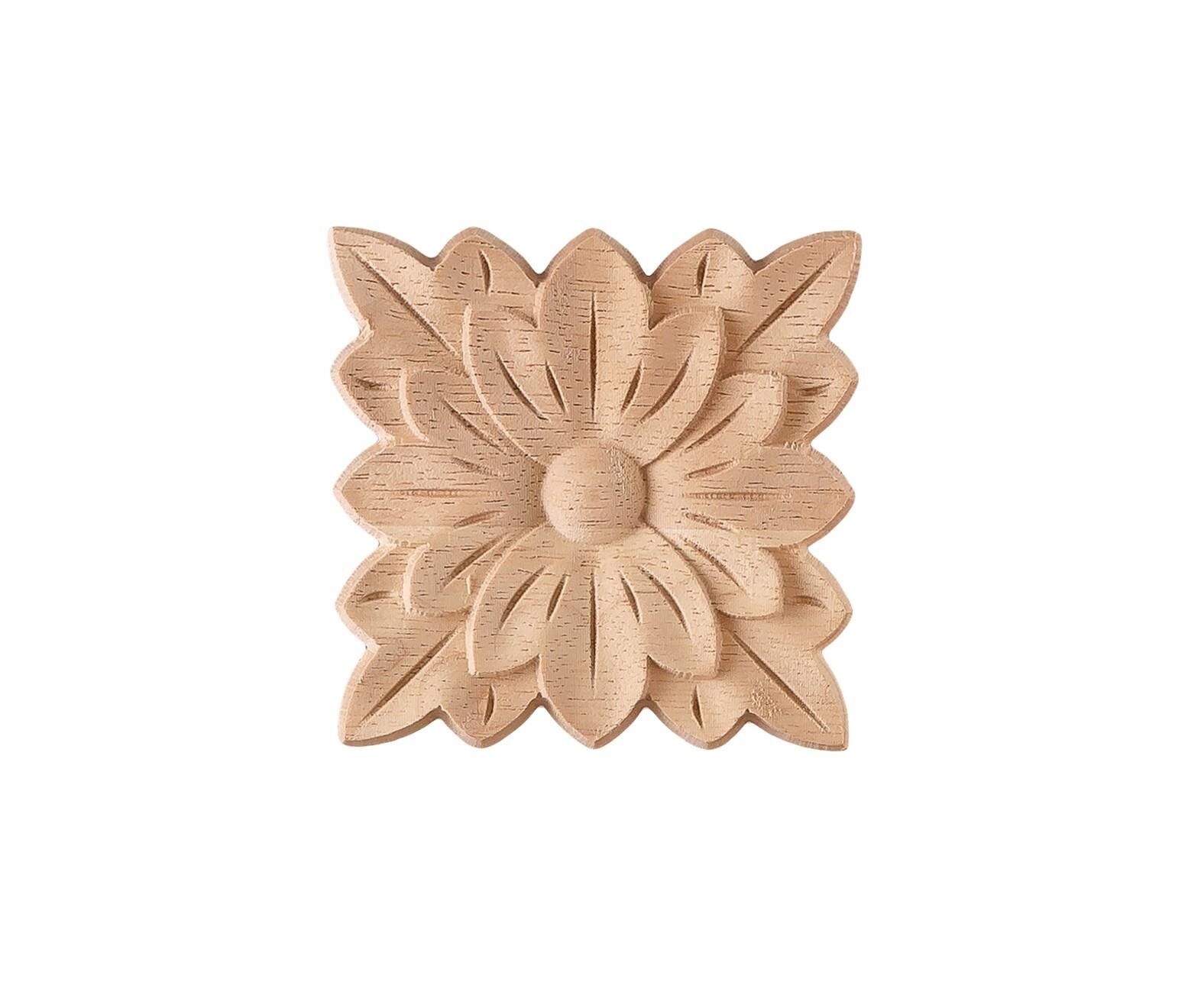 Aplik Motifli Rozet Boyanabilir Dekoratif Aksesuar 6x6x1 CM-OA174