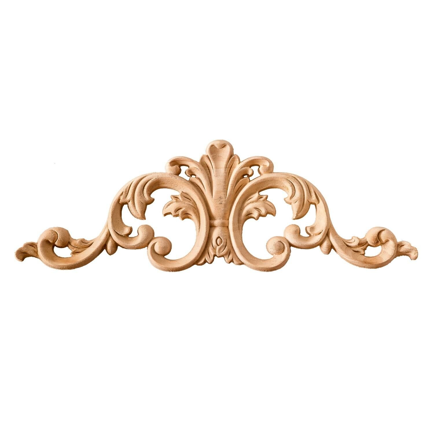 Taç Motif Aplik Oymalı Ahşap Boyanabilir Dekoratif Aksesuar 40x13,5x1,5 cm TAM01