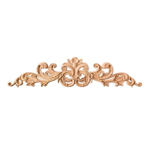 Taç Motif Aplik Oymalı Ahşap Boyanabilir Dekoratif Aksesuar 80x18x1,4  cm TAM08