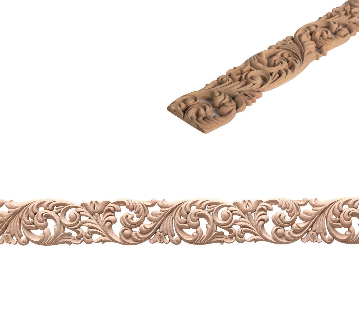 Kayın Çıta Ahşap Desenli Dekoratif Aksesuar 120x17 mm-BC92