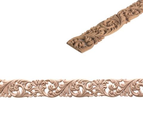 Kayın Çıta Ahşap Desenli Dekoratif Aksesuar 120x17 mm-BC92