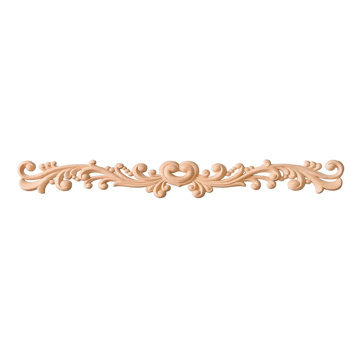 Taç Motif Aplik Oymalı Ahşap Boyanabilir Dekoratif Aksesuar 60x7x1,2  cm TAM16