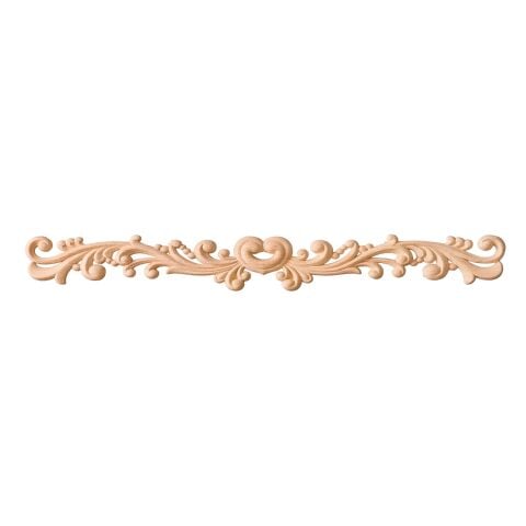 Taç Motif Aplik Oymalı Ahşap Boyanabilir Dekoratif Aksesuar 60x7x1,2  cm TAM16
