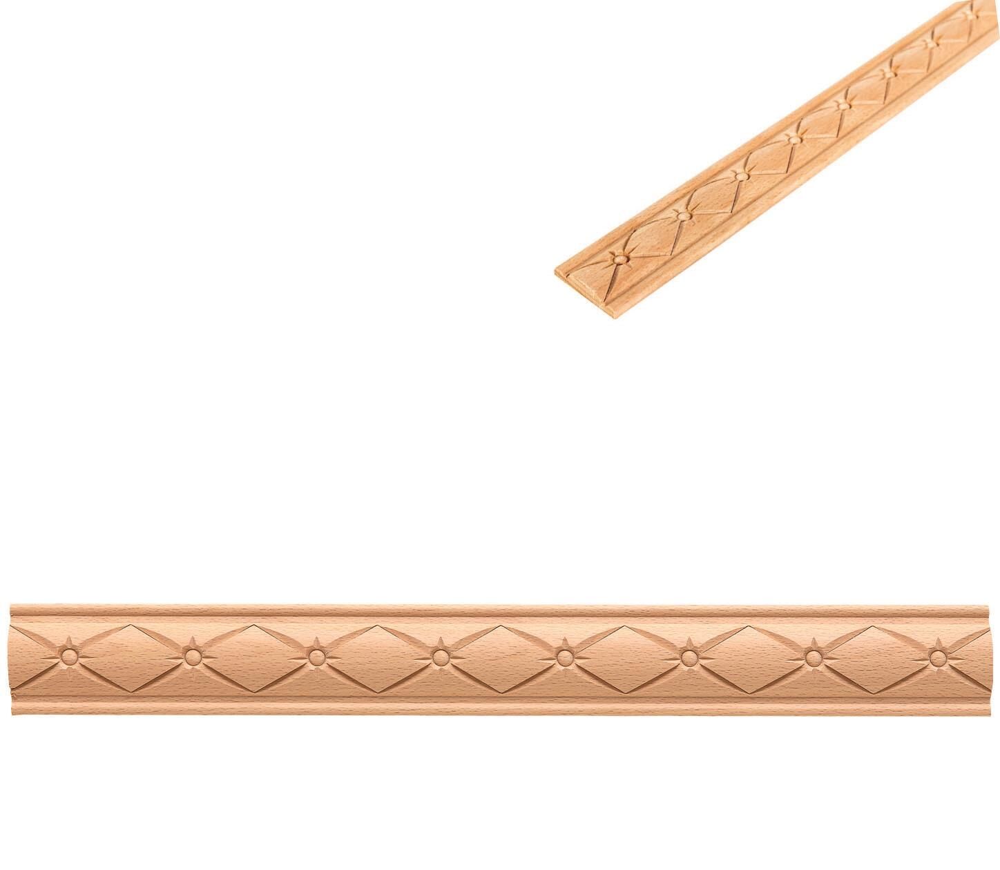 Kayın Çıta Ahşap Desenli Dekortatif Aksesuar 35x8 mm-BC08