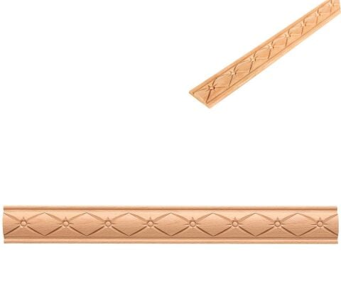 Kayın Çıta Ahşap Desenli Dekortatif Aksesuar 35x8 mm-BC08