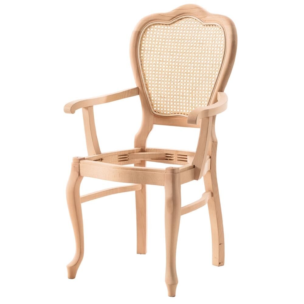 HASIRLI KLASİK LÜKENS KOLLU SANDALYE 60X47X98 CM