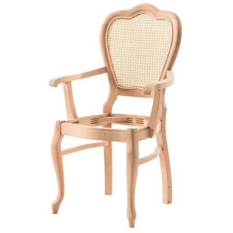 HASIRLI KLASİK LÜKENS KOLLU SANDALYE 60X47X98 CM