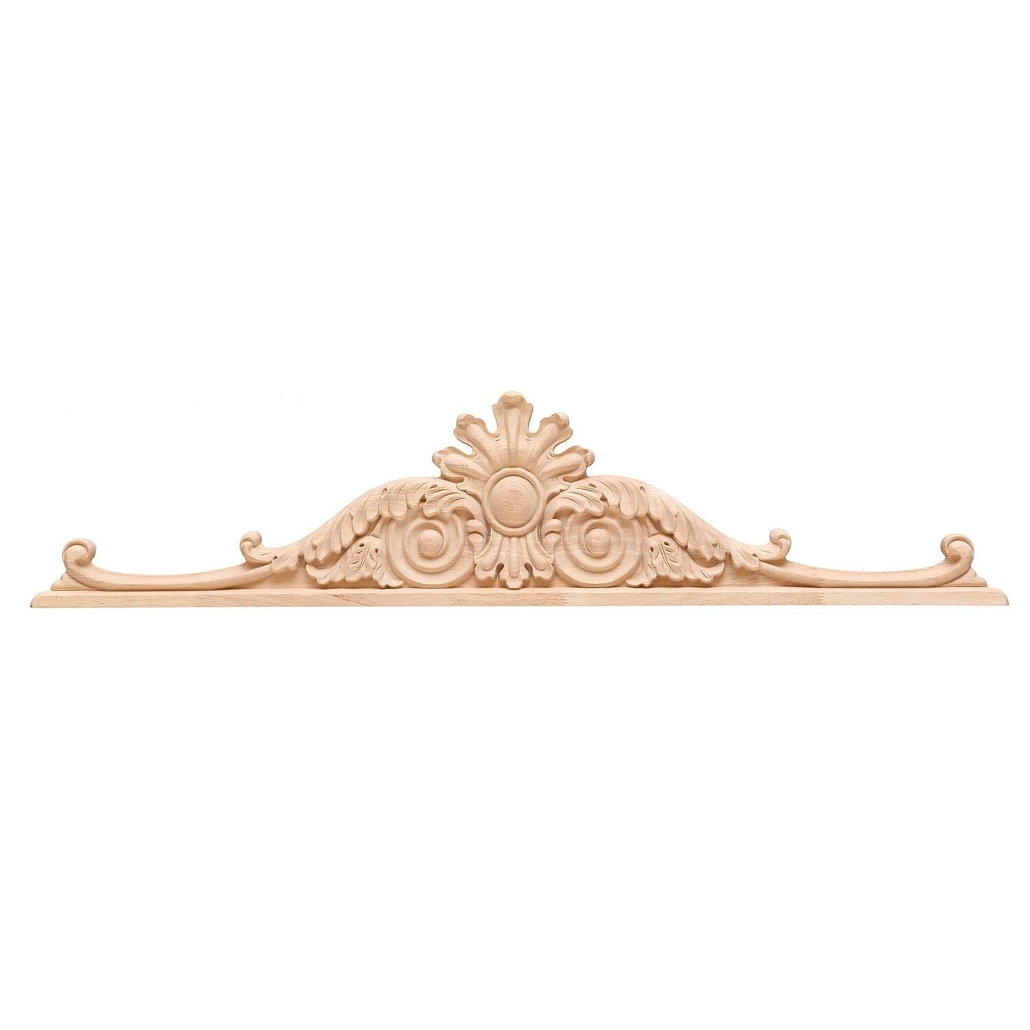 Taç Motif Aplik Oymalı Ahşap Boyanabilir Dekoratif Aksesuar 100x22x2,5 cm TAM27
