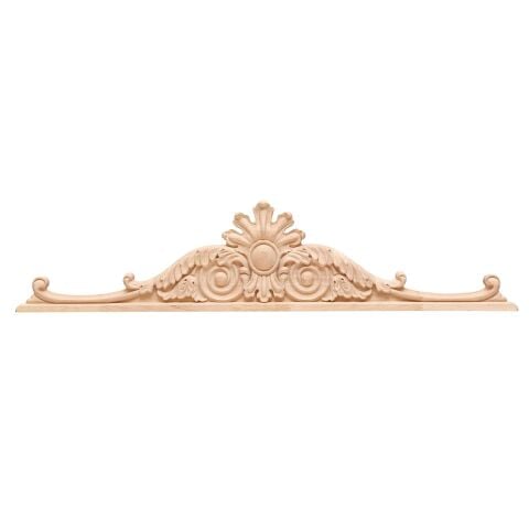 Taç Motif Aplik Oymalı Ahşap Boyanabilir Dekoratif Aksesuar 100x22x2,5 cm TAM27