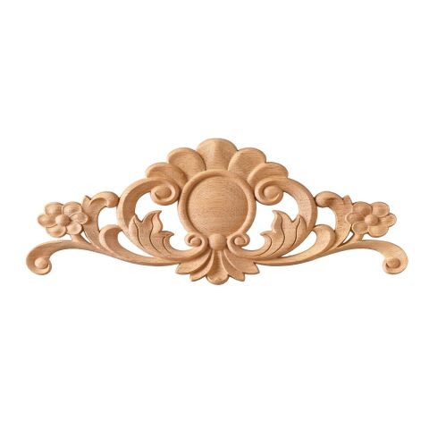 Taç Motif Aplik Oymalı Ahşap Boyanabilir Dekoratif Aksesuar 40x15x1,2  cm TAM29