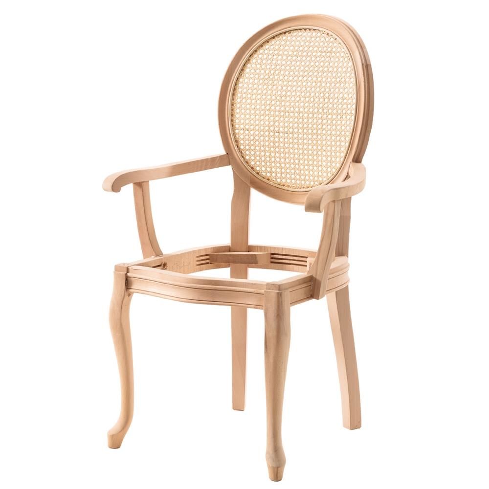 HASIRLI MADALYON KOLLU SANDALYE 60X48X101 CM