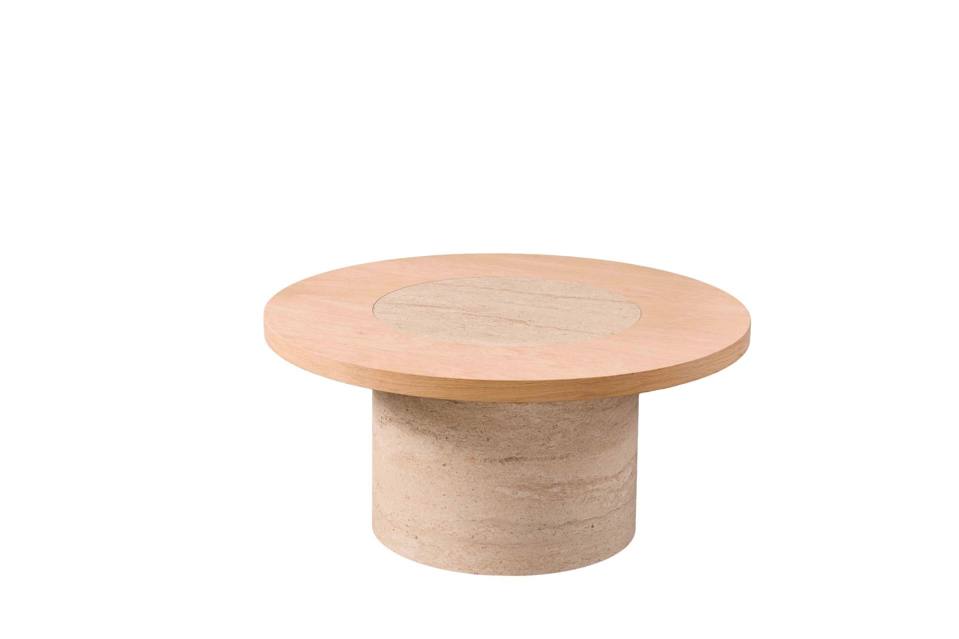 ASYA MEŞE TRAVERTEN ORTA SEHPA 90X90X43