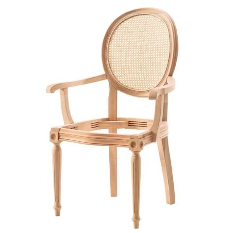 HASIRLI TORNALI KOLLU SANDALYE 60X48X101 CM