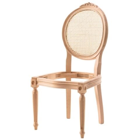 HASIRLI TORNALI OYMALI SANDALYE 52X48X101 CM