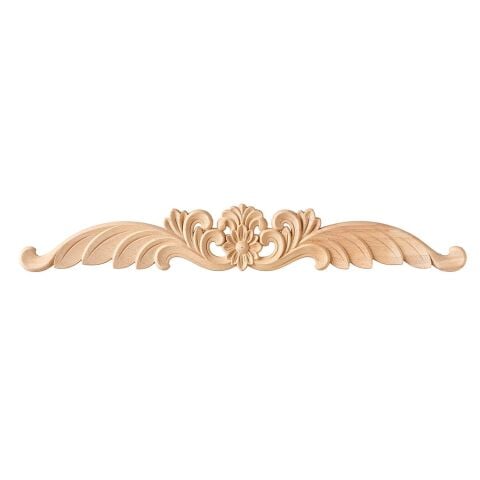 Taç Motif Aplik Oymalı Ahşap Boyanabilir Dekoratif Aksesuar 60x9x1,2  cm TAM33