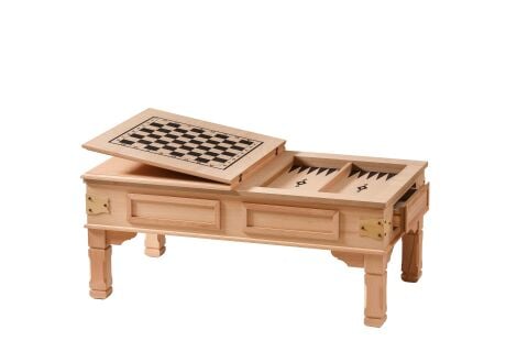 RUSTİK TAVLA SEHPA  117X67X48