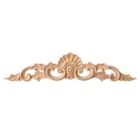 Taç Motif Aplik Oymalı Ahşap Boyanabilir Dekoratif Aksesuar 60x12x1,2  cm TAM34
