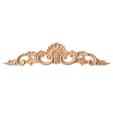 Taç Motif Aplik Oymalı Ahşap Boyanabilir Dekoratif Aksesuar 70x15x1,5  cm TAM34