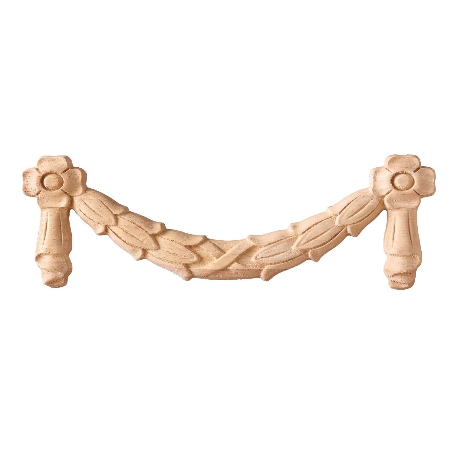 Taç Motif Aplik Oymalı Ahşap Boyanabilir Dekoratif Aksesuar 28x9x1,2  cm TAM36