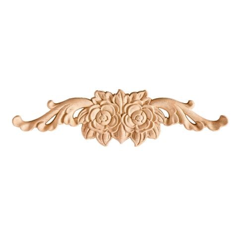 Taç Motif Aplik Oymalı Ahşap Boyanabilir Dekoratif Aksesuar 30x8x1,2  cm TAM41