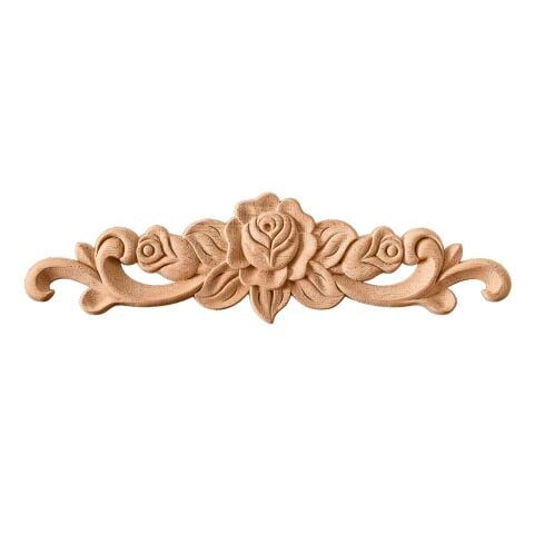 Taç Motif Aplik Oymalı Ahşap Boyanabilir Dekoratif Aksesuar 30x8x0,8  cm TAM42