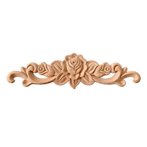 Taç Motif Aplik Oymalı Ahşap Boyanabilir Dekoratif Aksesuar 50x13x1,1  cm TAM42