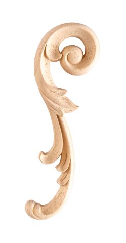 Köşe Aplik Dekoratif Aksesuar Boyanabilir İşlemeli Ahşap  25x7,5x1,2 cm KSS03