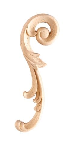 Köşe Aplik Dekoratif Aksesuar Boyanabilir İşlemeli Ahşap  25x7,5x1,2 cm KSS03