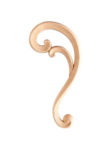 Köşe Aplik Dekoratif Aksesuar Boyanabilir İşlemeli Ahşap  15x8x0,8 cm KSS05