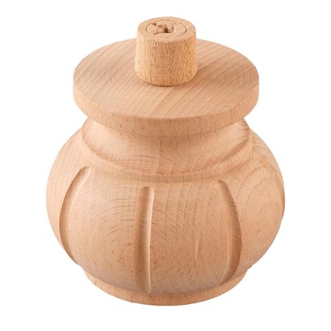 Torna Ahşap Ayak  Komidin Dresuar Koltuk Ayağı Desenli 9x9x8 cm