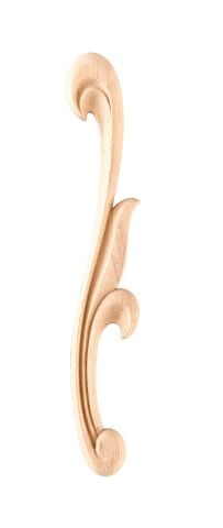 Köşe Aplik Dekoratif Aksesuar Boyanabilir İşlemeli Ahşap  10x3,5x0,6 cm KSS09