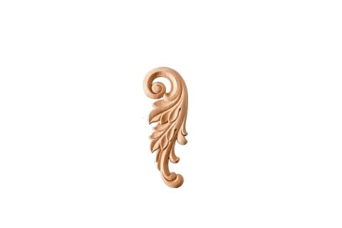 Köşe Aplik Dekoratif Aksesuar Boyanabilir İşlemeli Ahşap  28,5x10x1,2 cm KSS11
